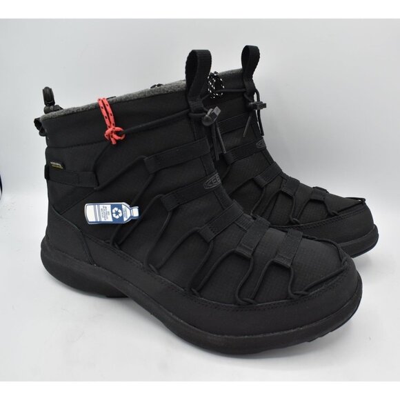 Keen Mens Size 10 Uneek SNK Chukka Triple Black Waterproof Boots Shoes - Picture 4 of 15
